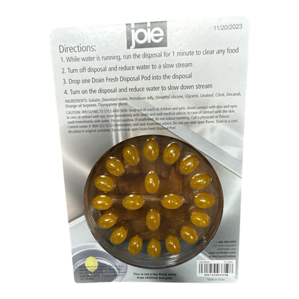 joie Drain Fresh Disposal Pods Lemon Scent 20 Count - Picture 2 of 2